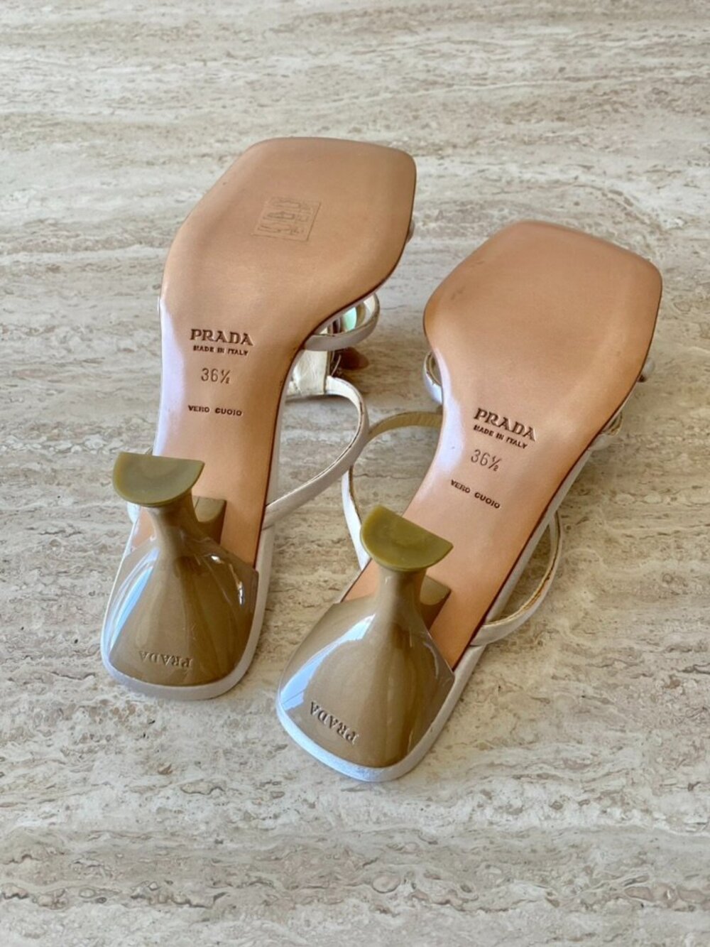Vintage Prada Paillette Mule Sandal Heels - Picture 9 of 11